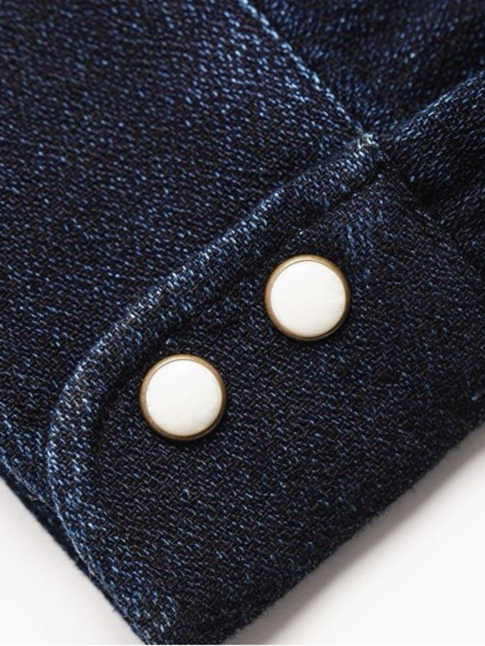 Taylor Stitch Western Shirt In Indigo Crepe Size 42 / Medium! - Picture 5 of 16
